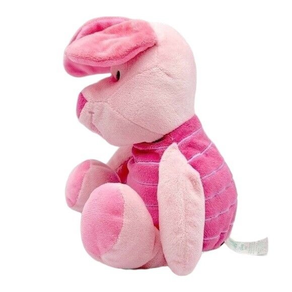 Disney Baby Piglet Plush Rattle Pink 11.5" Winnie Pooh Crinkle Ears Lovey 2013 - Picture 3 of 10